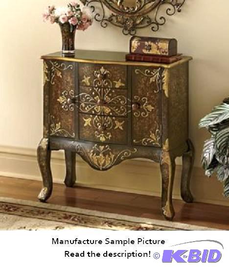 Ornate Rustic Wooden Console - This lavish co...