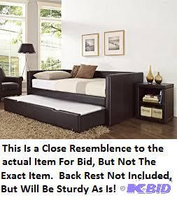 Daybed with Storage Drawers - Black like leat...