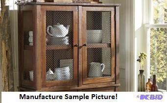 Rustic Organization Dark Walnut Mesh Wood Hut...
