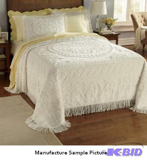 Chenille Bedspread - Queen - Off White - Soft...