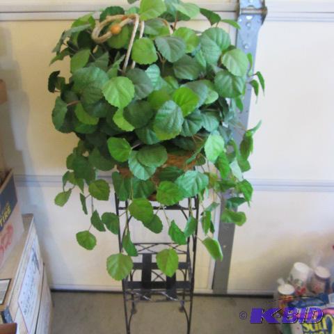 lot 114 image: Plant Stand & Greenery