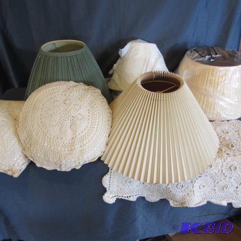 lot 207 image: Lamp Shades, Throw Pillows