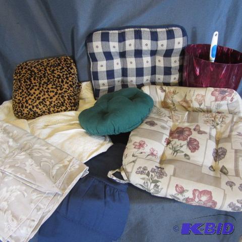 lot 208 image: Chair Cushions, Tablecloth