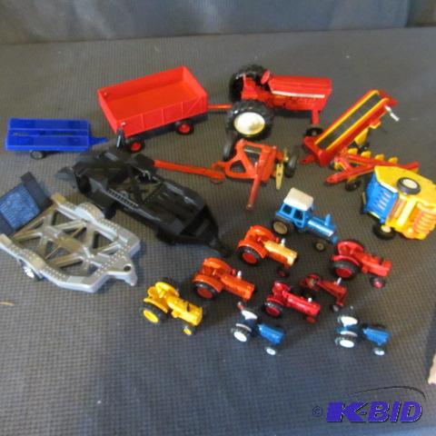lot 248 image: Toy Tractors, Wagon, Trailer
