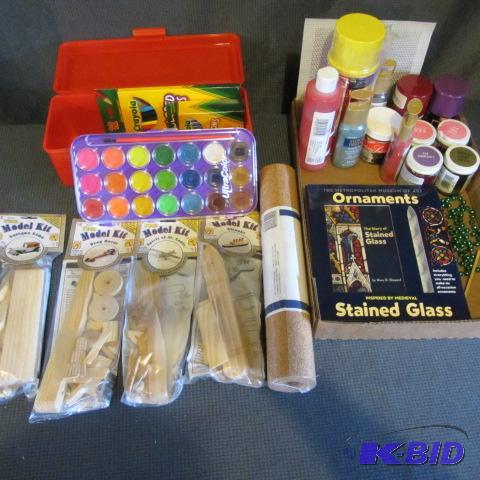 lot 260 image: Wood Models, Water Color & Craft Paint
