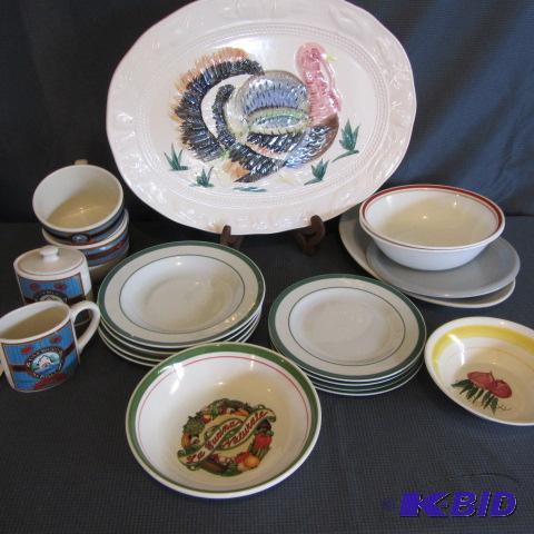 lot 28 image: Dinnerware, Oakwood Mills Granary