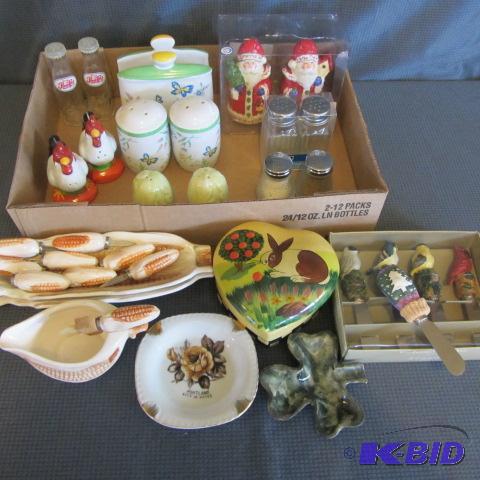lot 29 image: Corn Dishes, Salt & Pepper