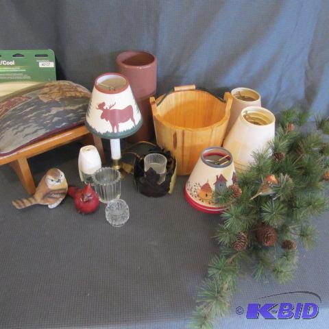 lot 34 image: Footstool, Bucket, Thermostat