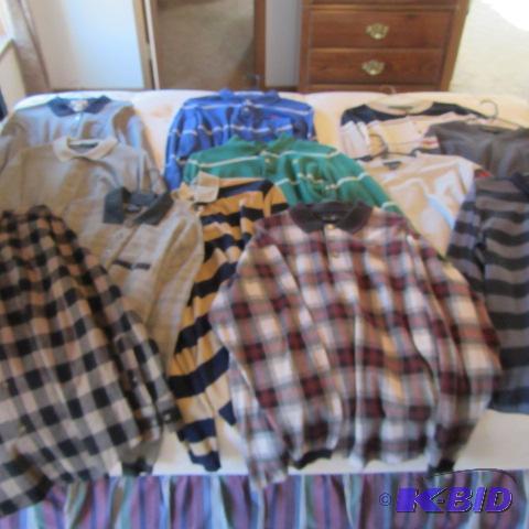 lot 379 image: Mens Long Sleeve Shirts