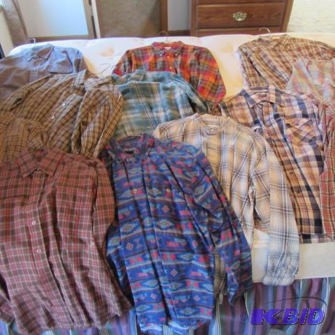 lot 382 image: Mens Long Sleeve Shirts