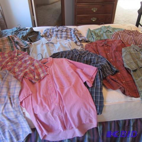 lot 384 image: Mens Short Sleeve Shirts