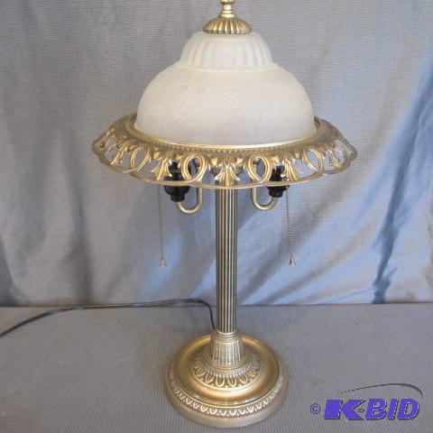 lot 54 image: Table Lamp, Fancy Shade