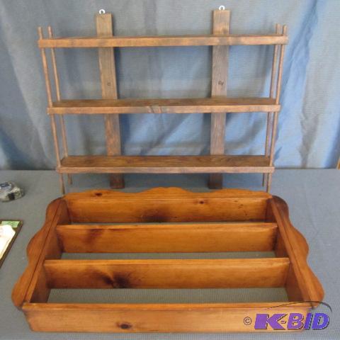 lot 66 image: Wooden Display Shelves