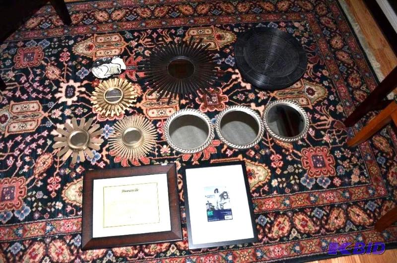 lot 14 image: Large group of mirrors & frames 3 mirrors...