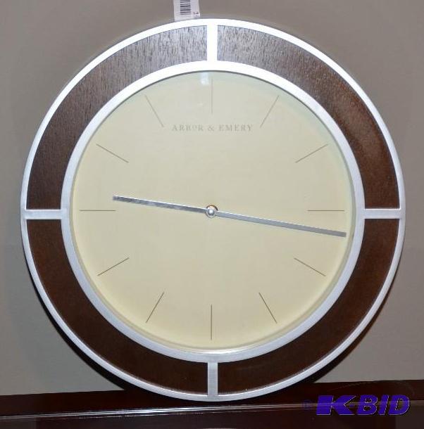 lot 19 image: Arbor Emery clock 16" diameter...