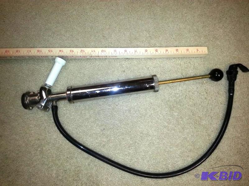 lot 57 image: Beer keg hand pump 8", keg tapper...