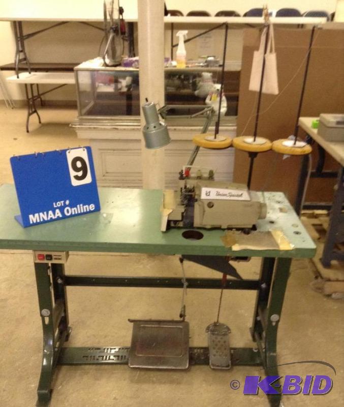 lot 9 image: Union Special 39500 Serger with Table