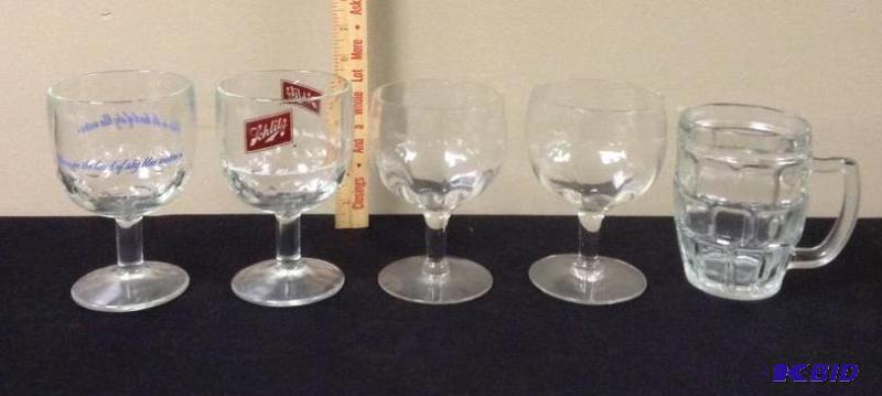 lot 30 image: 5 Beer GlassesMugs