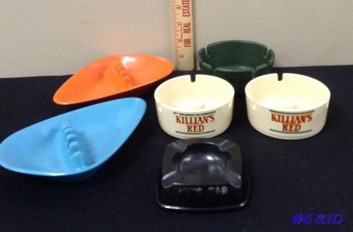 lot 52 image: Assortment Ashtrays - Joes Bar, Killians & More