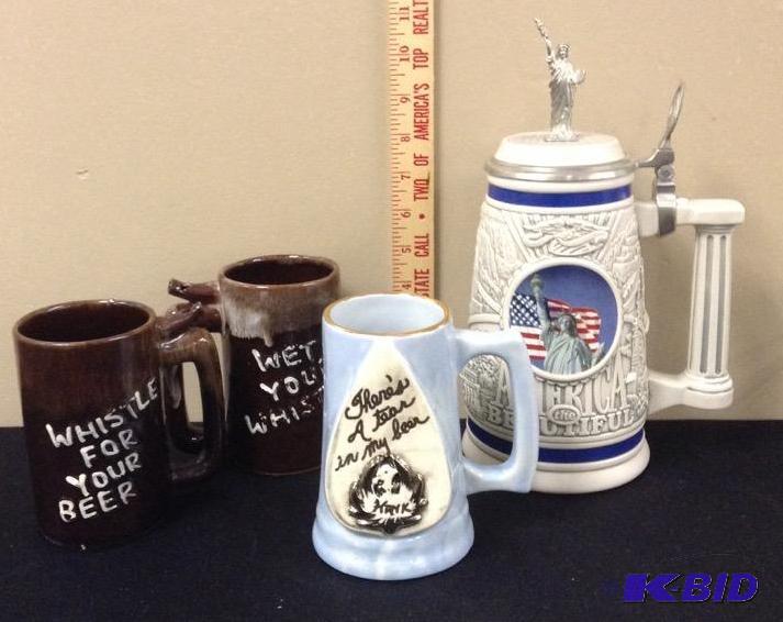 lot 57 image: Ceramic Beer Mug Steins