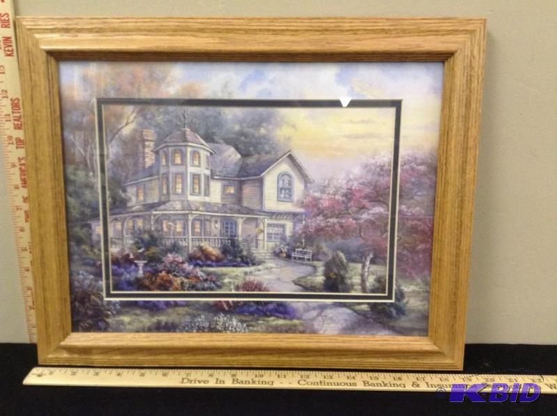 lot 74 image: Framed Victorian House Print