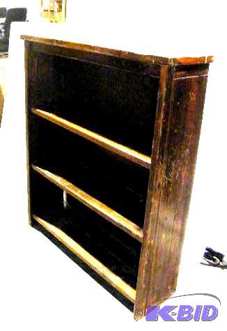 Walnut Finish Solid Wood Book ShelfShoe Orga...