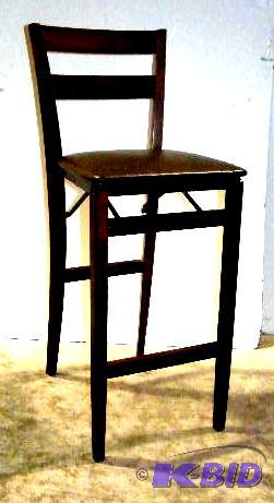 Folding Bar Stool - Solid wood - Brown like l...