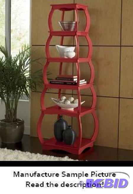 Metro Mix Display Shelf - Red - Curvy lines a...