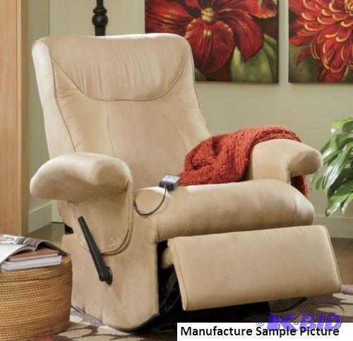 Tan Rocker Recliner Microfiber Massage Chair ...