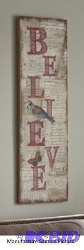 lot 25 image: Believe Wall Plaque - Believe with all your h...