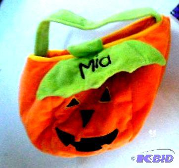 lot 65 image: Trick or Treat Bag - Microfiber - Pumpkin des...