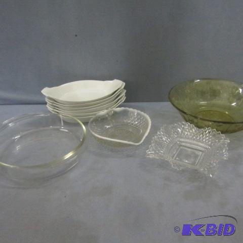Hobnail Heart, Diamond Cut, Candy Dishes