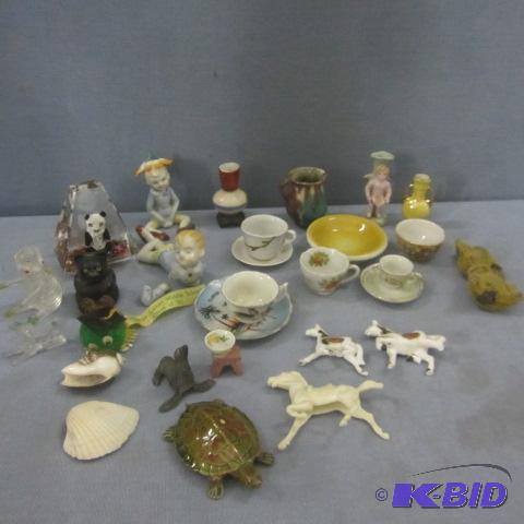 Miniatures, Animals, Cups, Saucers