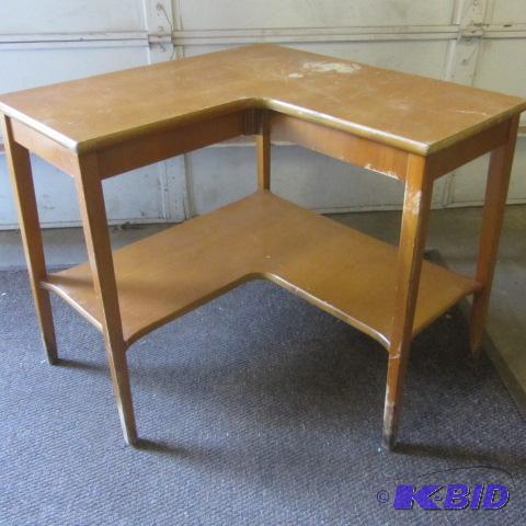 Wooden Corner End Table