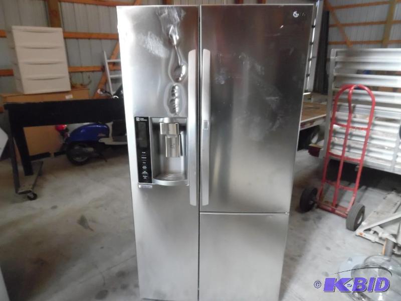 lot 6 image: LG Electronics Model # LSXS26366S 26.1 cu. ft. Side by Side Refrigerator in Stainless Steel with Door-In-Door Design