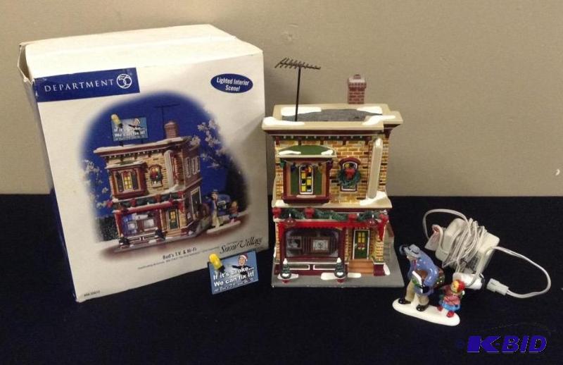lot 110 image: Dept 56 Snow Village Buds TV & Wi-Fi