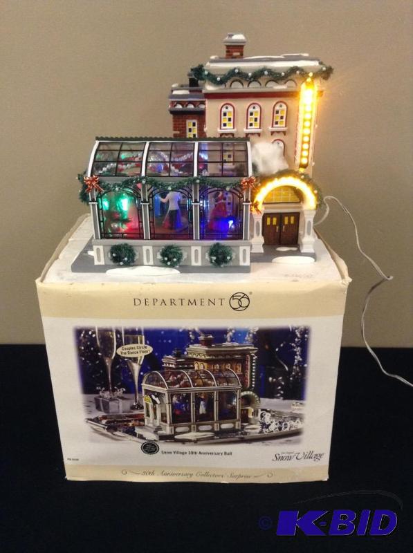 lot 112 image: Dept 56 Original Snow Village 30th Anniversary Ball House