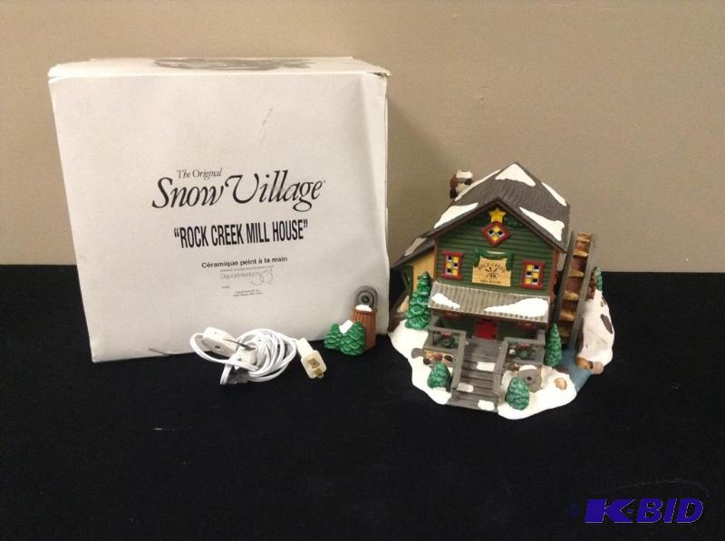 lot 114 image: Dept 56 Original Snow Village Rock Creek Mill House