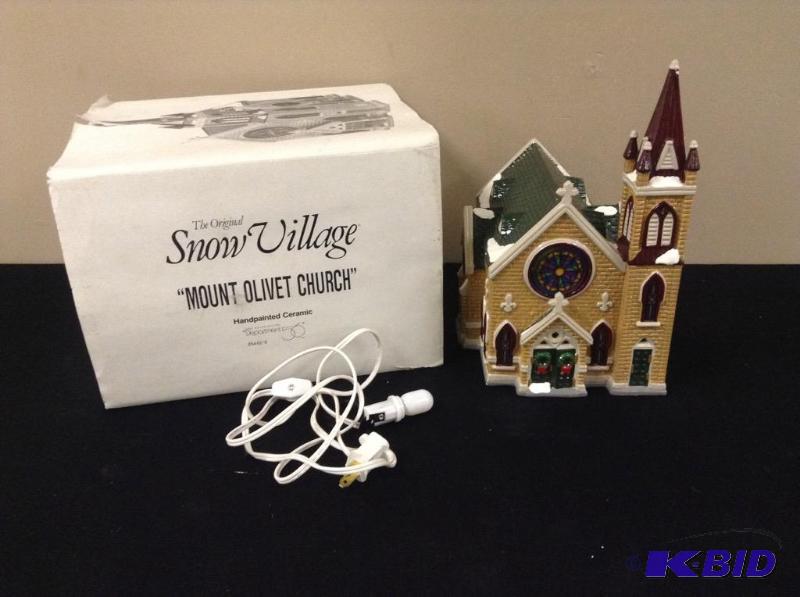 lot 116 image: Dept 56 Original Snow Village Mount Olivet Church