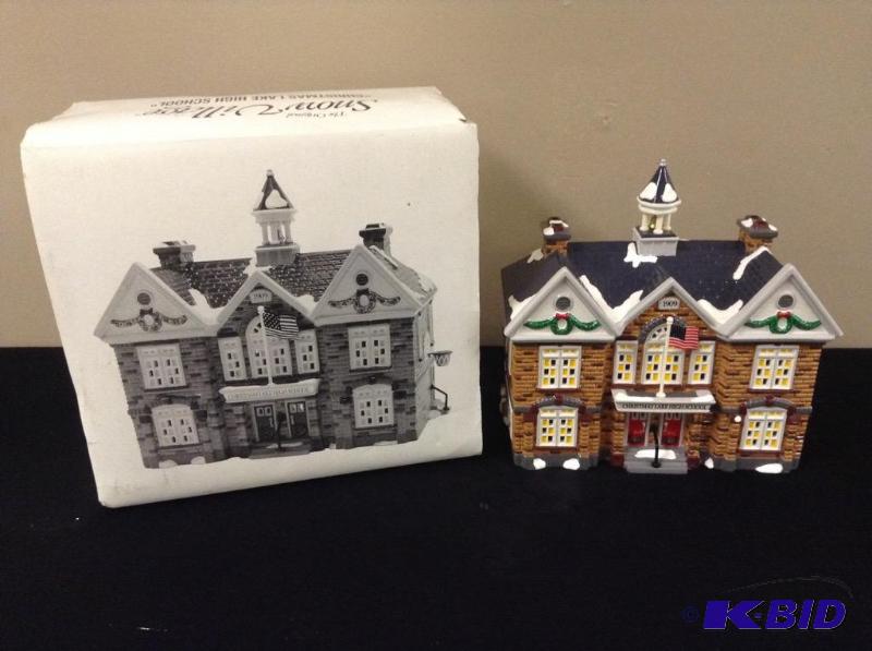 lot 117 image: Dept 56 Original Snow Village Christmas Lake High School