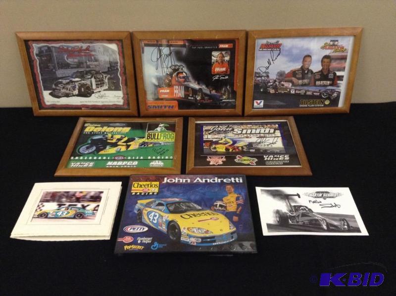 lot 121 image: Signed Racing Pictures - NASCAR, Dragster & Motorcycle