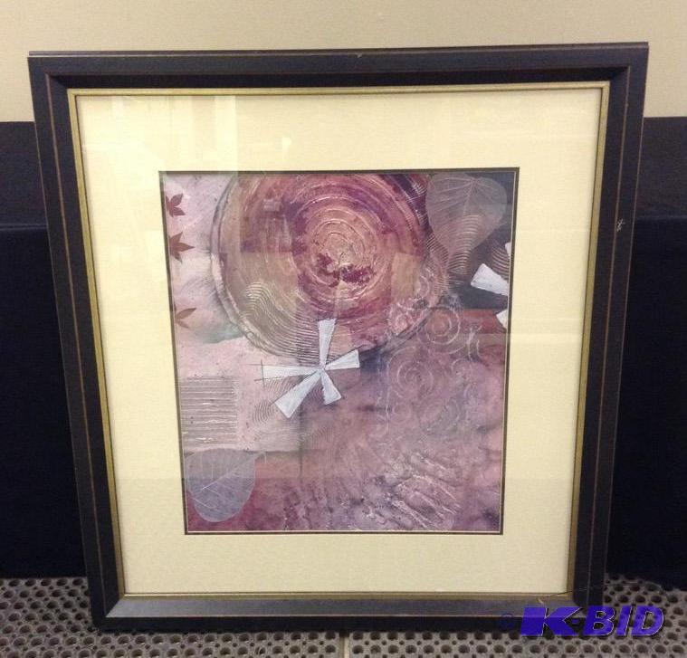 lot 127 image: Framed Gilded Leaf Print by Judge