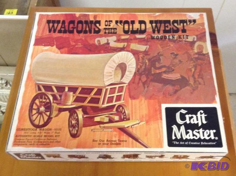 lot 32 image: Wagons of the Old West Wooden Conestoga Wagon Kit
