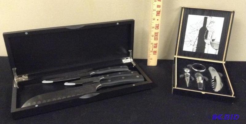 lot 40 image: Bon Appetit Boxed Knife Set and Leeds Bar Set