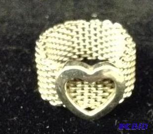 lot 63 image: Tiffany & Co. Heart Mesh Ring