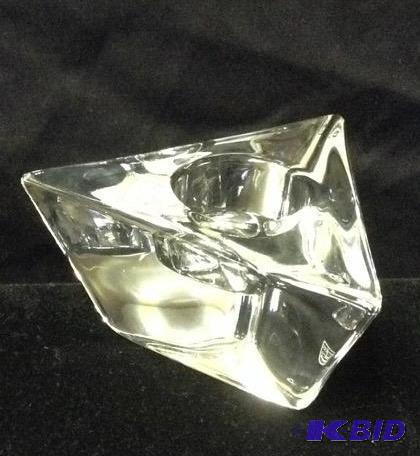 lot 69 image: Pretty Orrefors Sweden Crystal Tea Light Holder