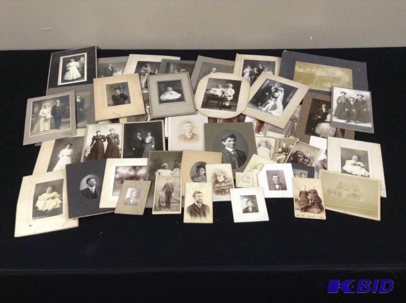 lot 82 image: Collection Vintage Cabinet Cards