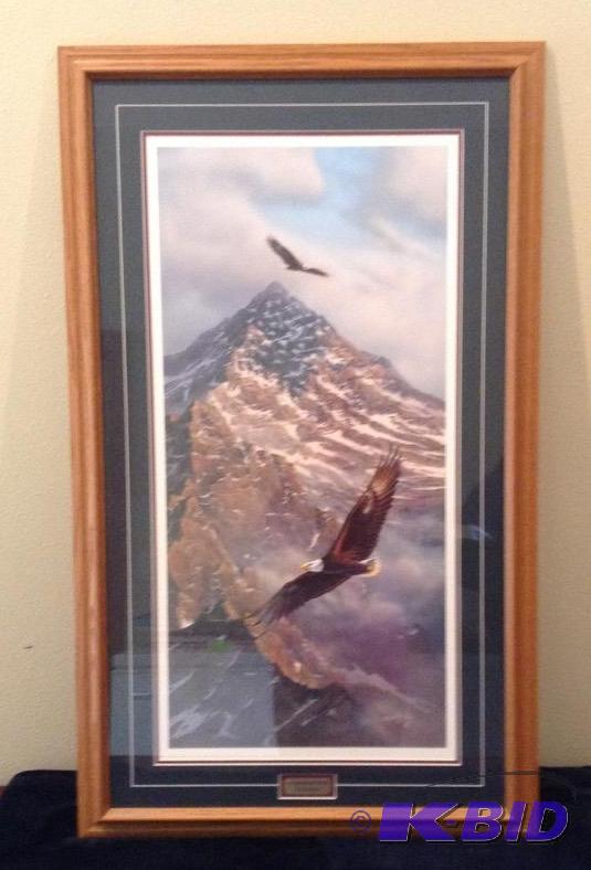 lot 23 image: Framed On Freedoms Wing Rick Kelly Print