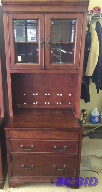 lot 79 image: Two Drawer Lateral File Cabinet with Upper Storage 1