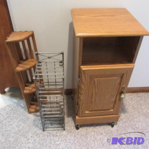 Cabinet, Wooden & Metal Shelves